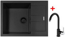 Sinks AMANDA 650 BL Nanoblack + MIX 35 Nanoblack 